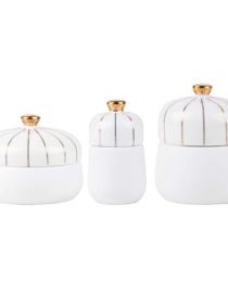 Set de 3 mini boîtes de rangement en porcelaine