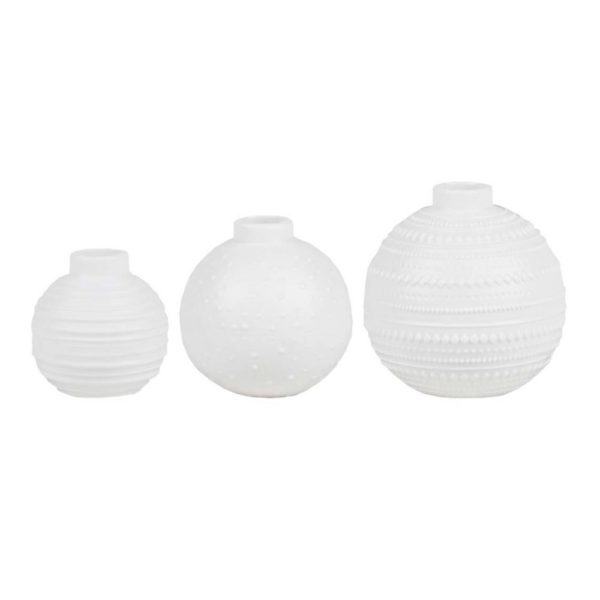 Set de 3 vases en porcelaine