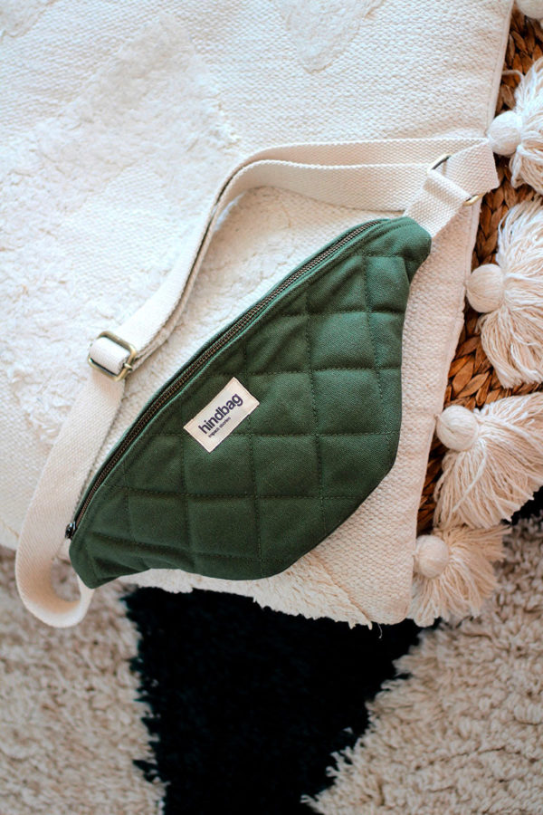 Sac banane matelassée Olivia Olive