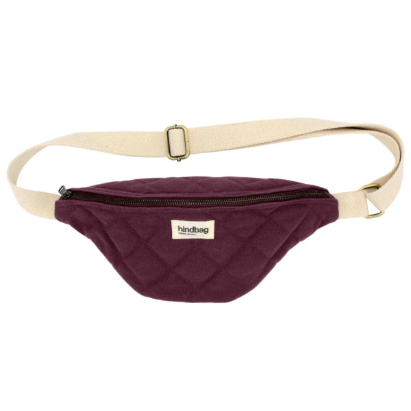 Sac banane matelassée Olivia Prune