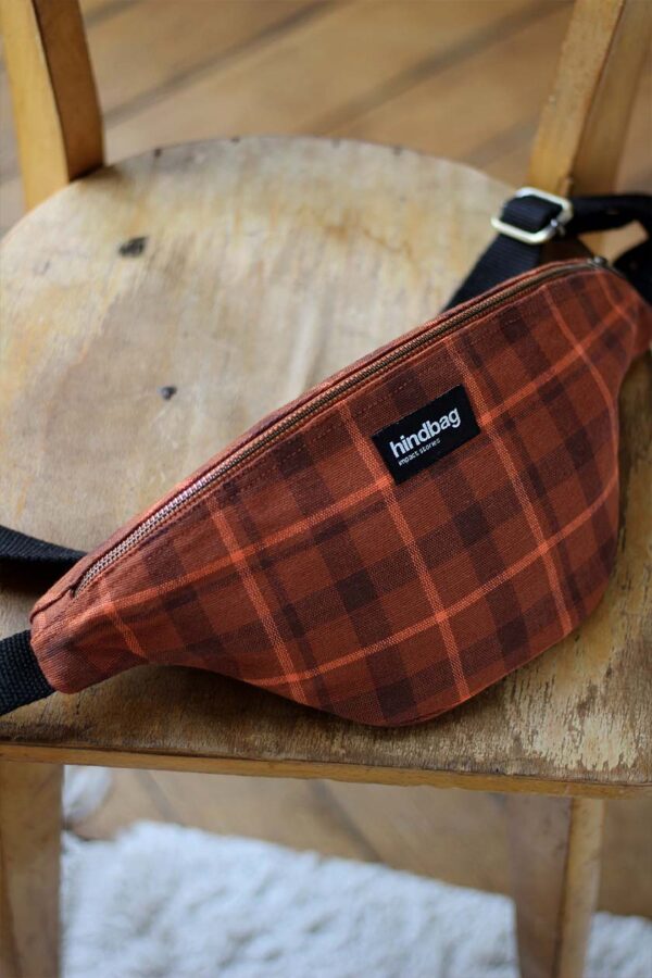 Sac banane Olivia Tartan Sienne – Image 3