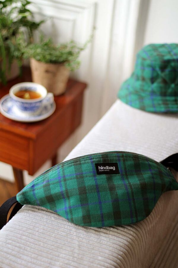 Sac banane Olivia Tartan Vert – Image 2