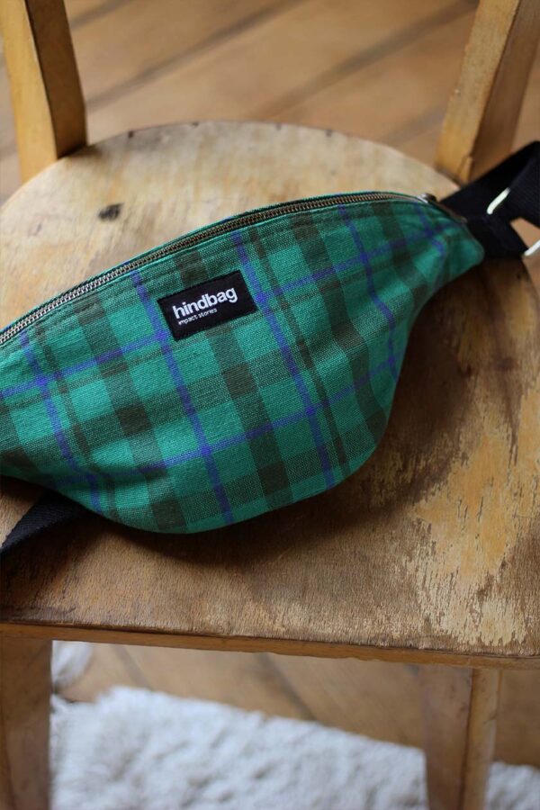 Sac banane Olivia Tartan Vert – Image 3