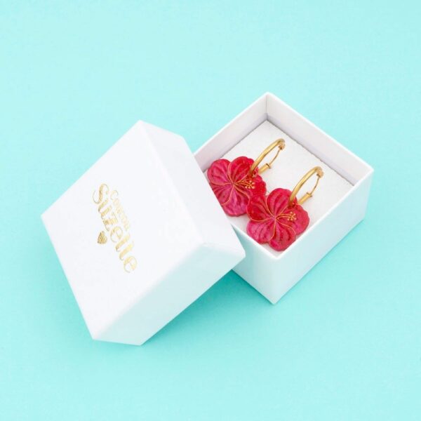 Boucles d'oreilles Hibiscus