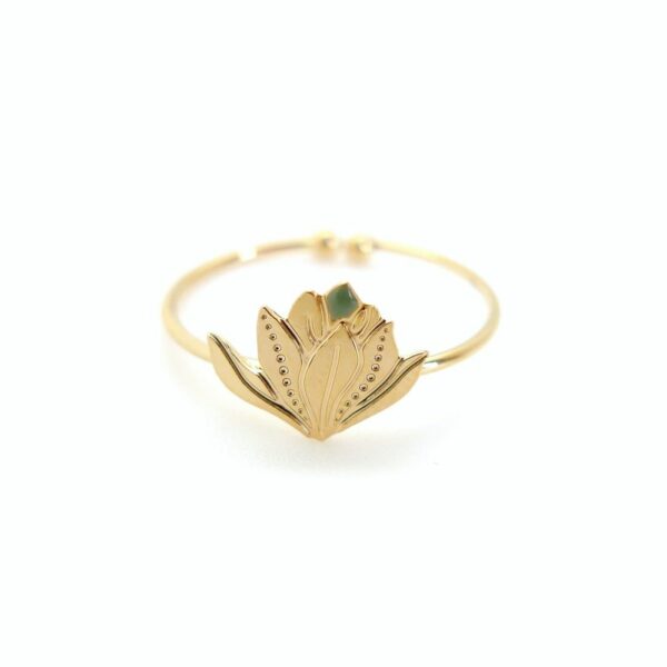 Petite bague Magnolia amande