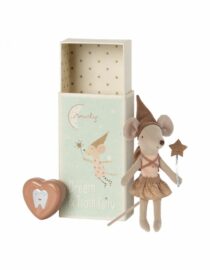 Les Miniatures - Souris fée des dents dans une boîte d'allumettes - Rose