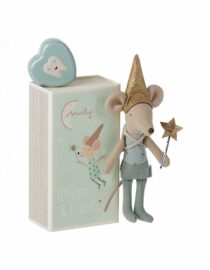 Les Miniatures - Souris fée des dents dans une boîte d'allumettes - Bleu
