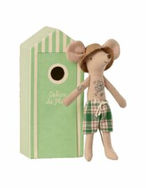 Les Miniatures - Souris de plage, papa à cabine de Plage