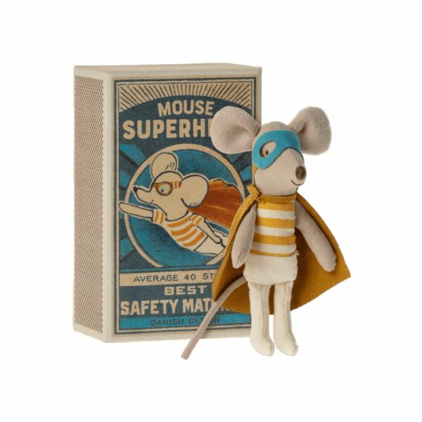 Les Miniatures - Souris de super héros, petit frère dans la boîte d'allumettes