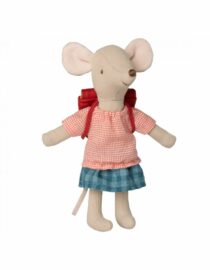 Les Miniatures - Tricycle souris, Grande soeur avec sac - Rouge