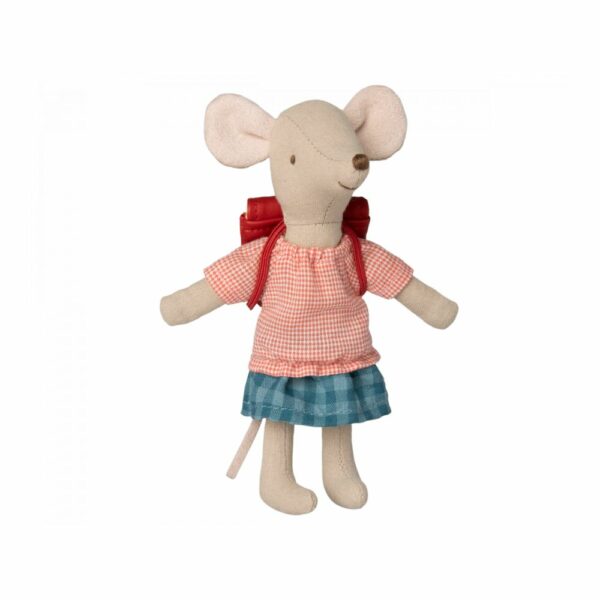 Les Miniatures - Tricycle souris, Grande soeur avec sac - Rouge