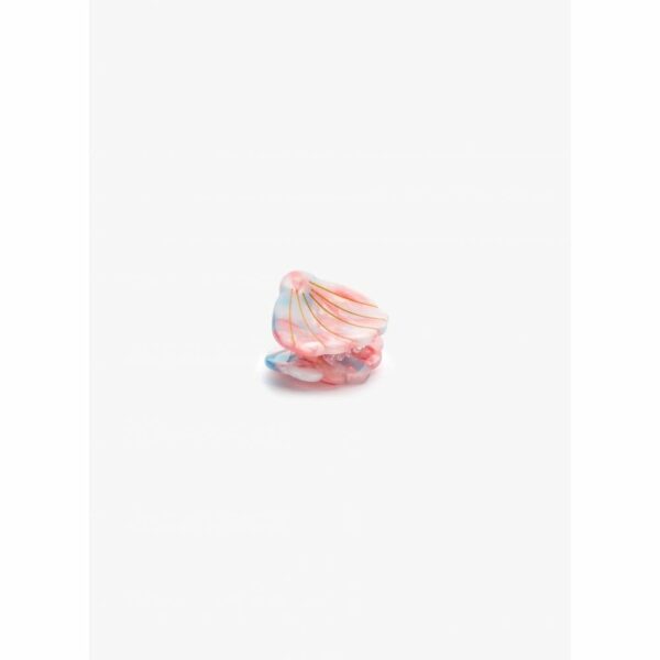 Barrette coquillage Rose/Bleu