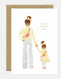 Mama daughter - Carte double avec enveloppe