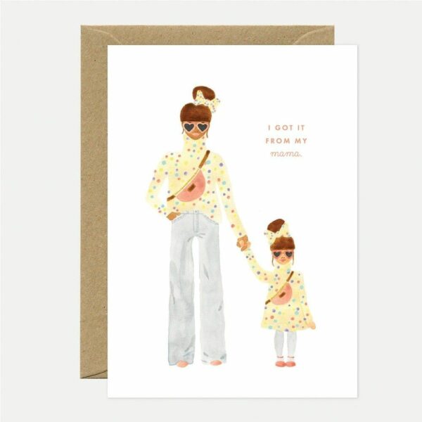 Mama daughter - Carte double avec enveloppe