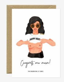 Congrats New Mum - Carte double avec enveloppe