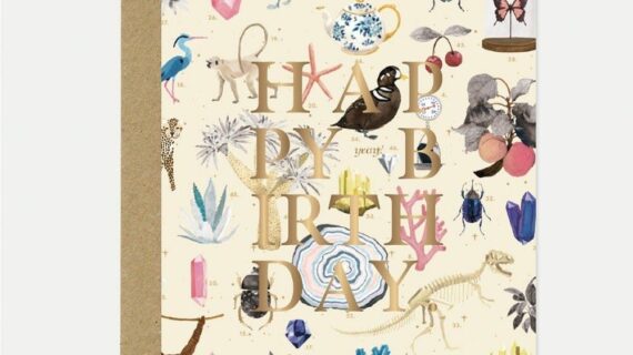 Gold Happy Bday Curiosity - Carte double avec enveloppe