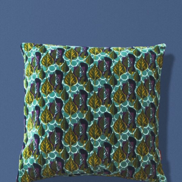 Coussin Carré Velours - Dotty Blue