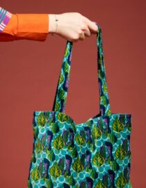 Sac Velours Tatie Tote Bag - Dotty blue
