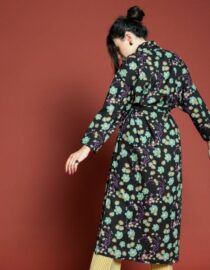 Peignoir Long - Blossom Black
