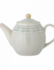 Théière Érable, Bleu, Grès