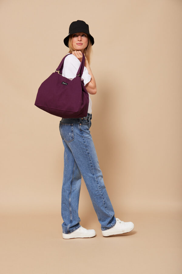 Sac cabas Raphaelle Prune – Image 3