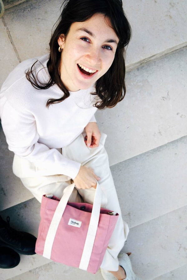 Sac carré Louise Rose blush – Image 3