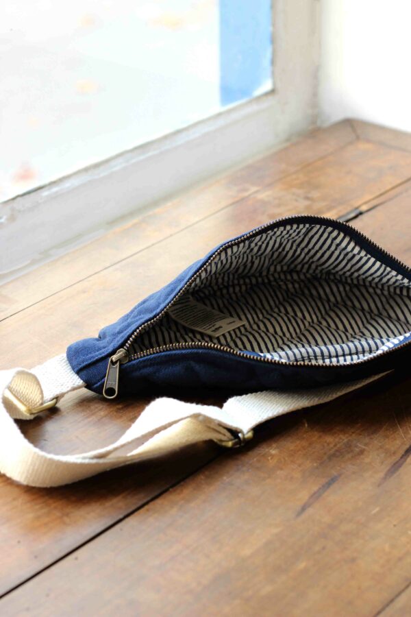 Sac banane matelassée Olivia Navy – Image 5