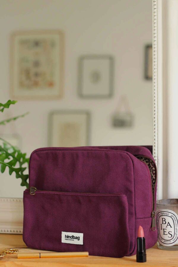 Trousse de toilette XL Alix Prune – Image 2