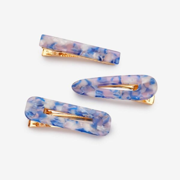 Lot de 3 barrettes Lucia jean multicolore