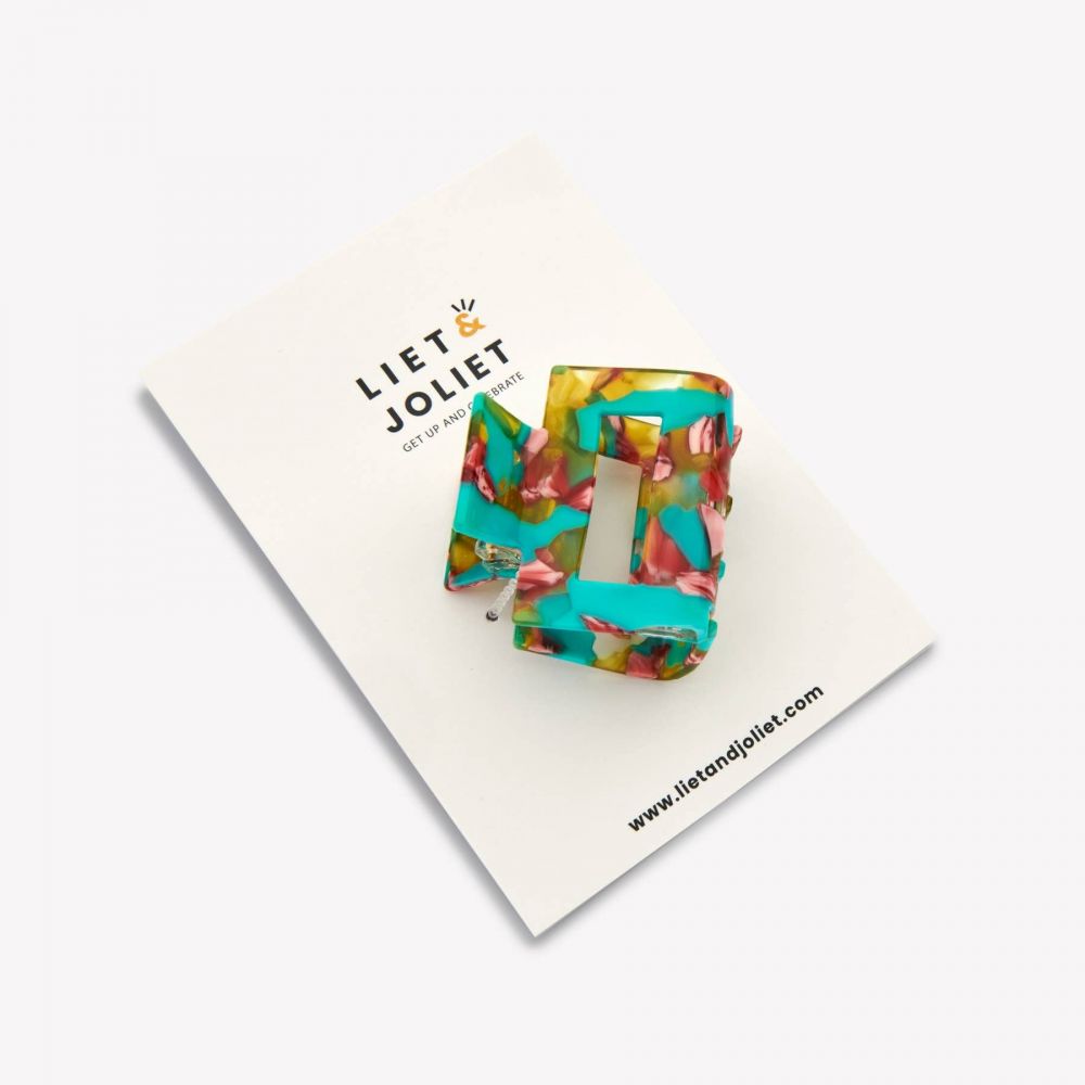 Pince à cheveux turquoise multicolore Milly
