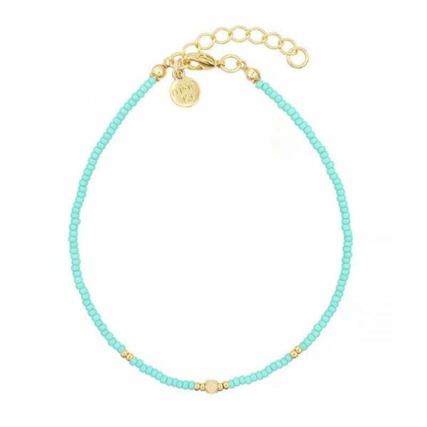 Bracelet de cheville Elegance - Turquoise tropicale Or