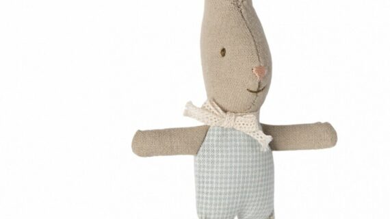 Les Miniatures - Lapin, My - Bleu clair à carreaux