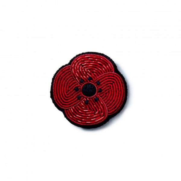 Broche Mini Coquelicot –  brodée à la main