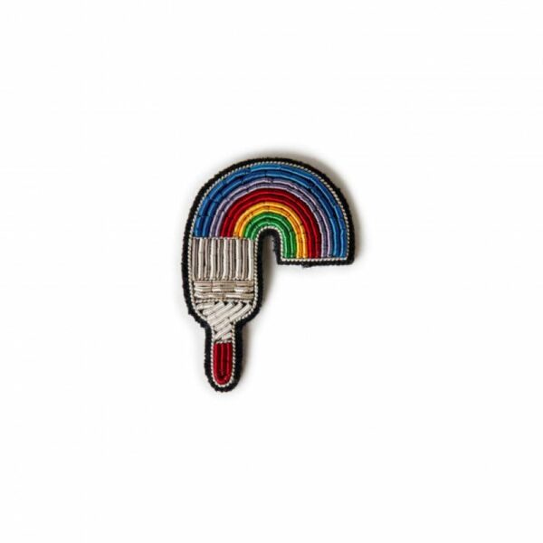 Broche Pinceau –  brodée à la main