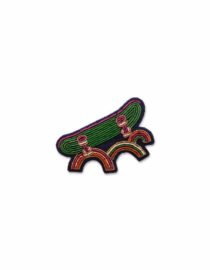 Broche Paradise Skating –  brodée à la main