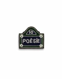 Broche Plaque de Rue –  brodée à la main