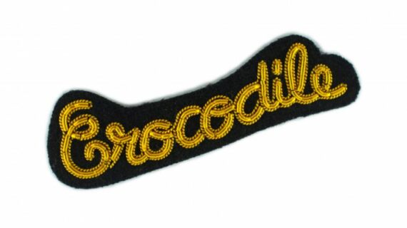Broche Crocodile –  brodée à la main