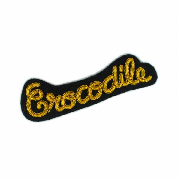Broche Crocodile –  brodée à la main