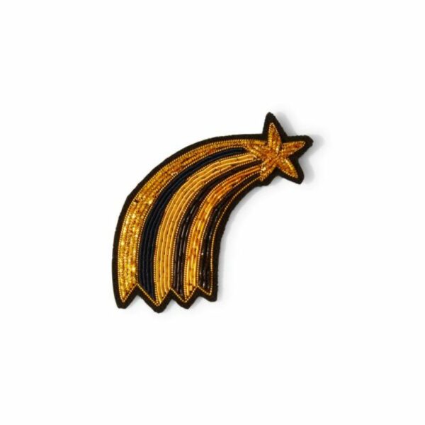 Broche Comète de Halley –  brodée à la main