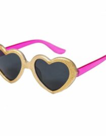 Lunettes de soleil coeur brillant