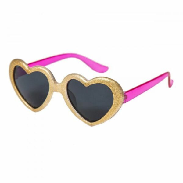 Lunettes de soleil coeur brillant