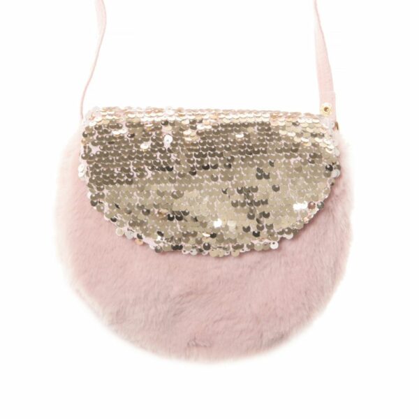 Sac en fourrure à paillettes scintillantes