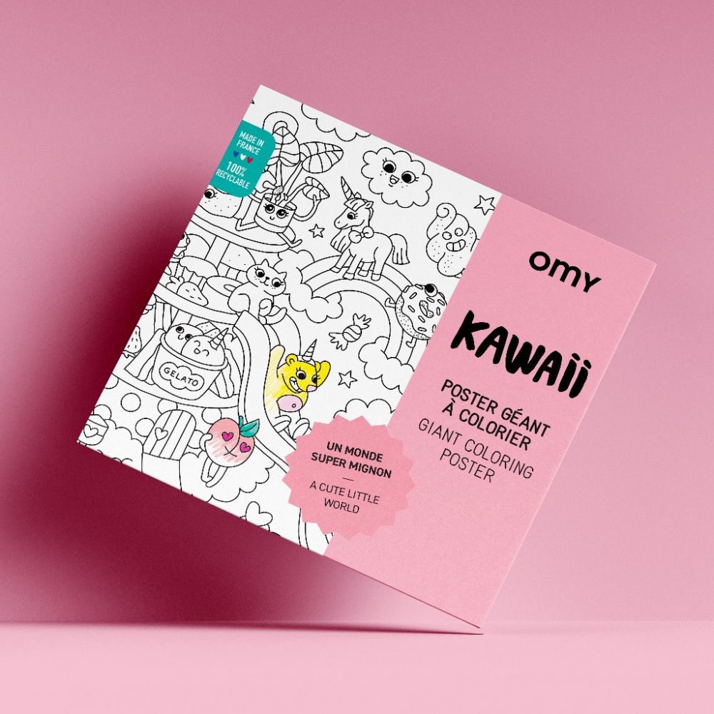 Poster à colorier - Kawaï - 100x70