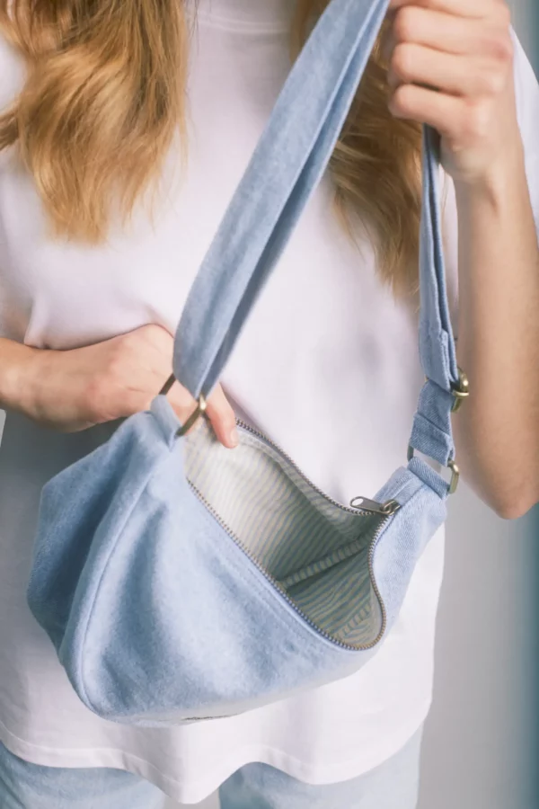 Sac Banane Andréa Denim bleu – Image 4
