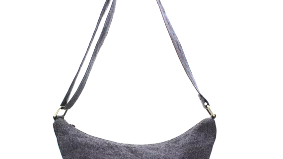 Sac Banane Andréa Denim gris