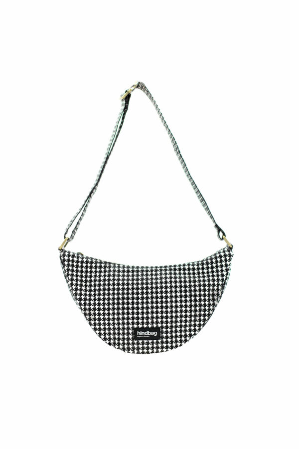 Sac Banane Andréa Pied de poule blanc