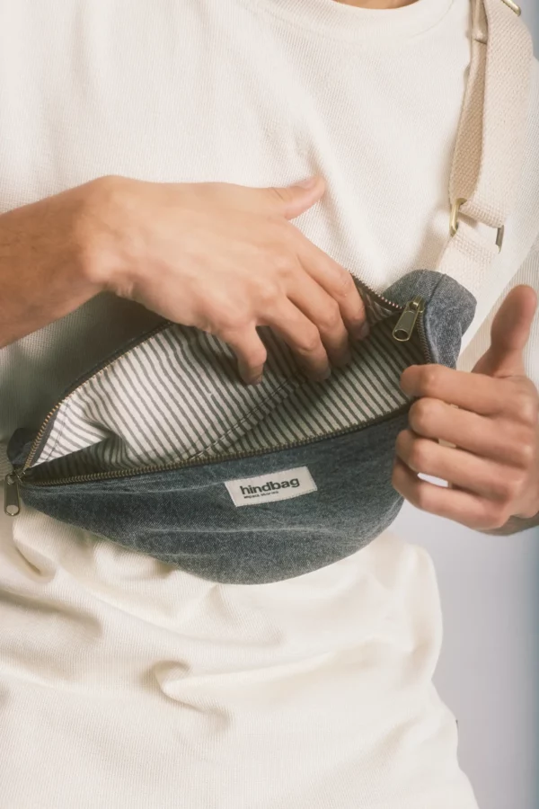 Sac banane Olivia Denim gris – Image 5