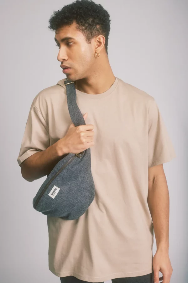 Sac banane Taille L Sasha Denim gris – Image 3