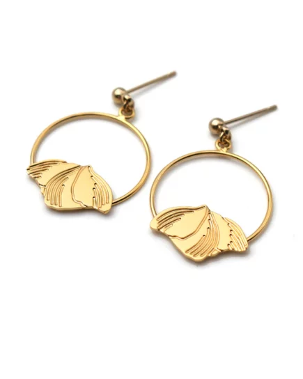 Petites boucles d'oreille créoles Clochette