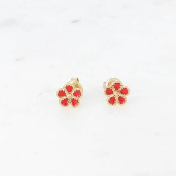 Boucles puces Alizon rouge